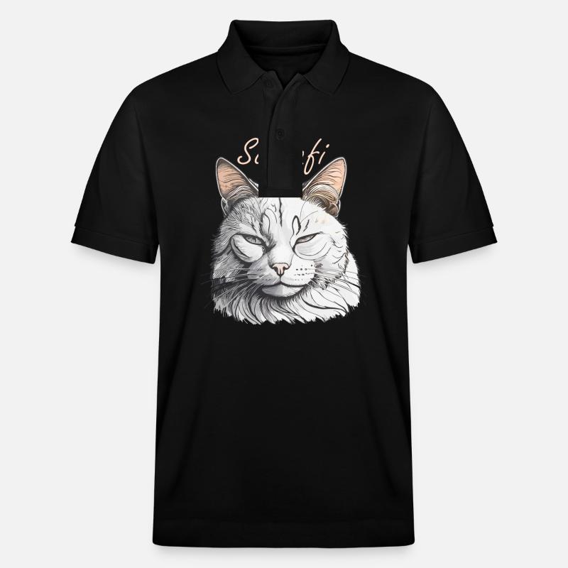 KATZE Schlafi - Stanley/Stella Unisex Bio-Poloshirt PREPSTER - Schwarz