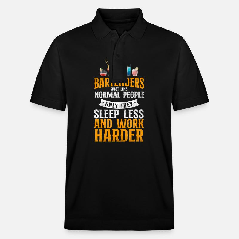 Bartender Mixologist Bartenders - Stanley/Stella Unisex Bio-Poloshirt PREPSTER - Schwarz