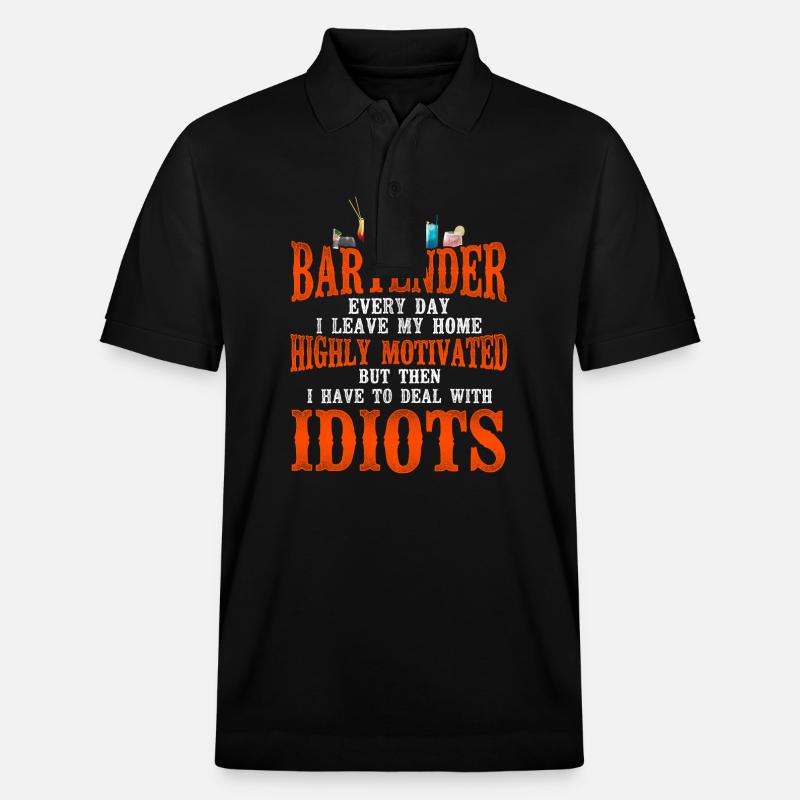Bartender Mixologist Bartender - Stanley/Stella Unisex Bio-Poloshirt PREPSTER - Schwarz