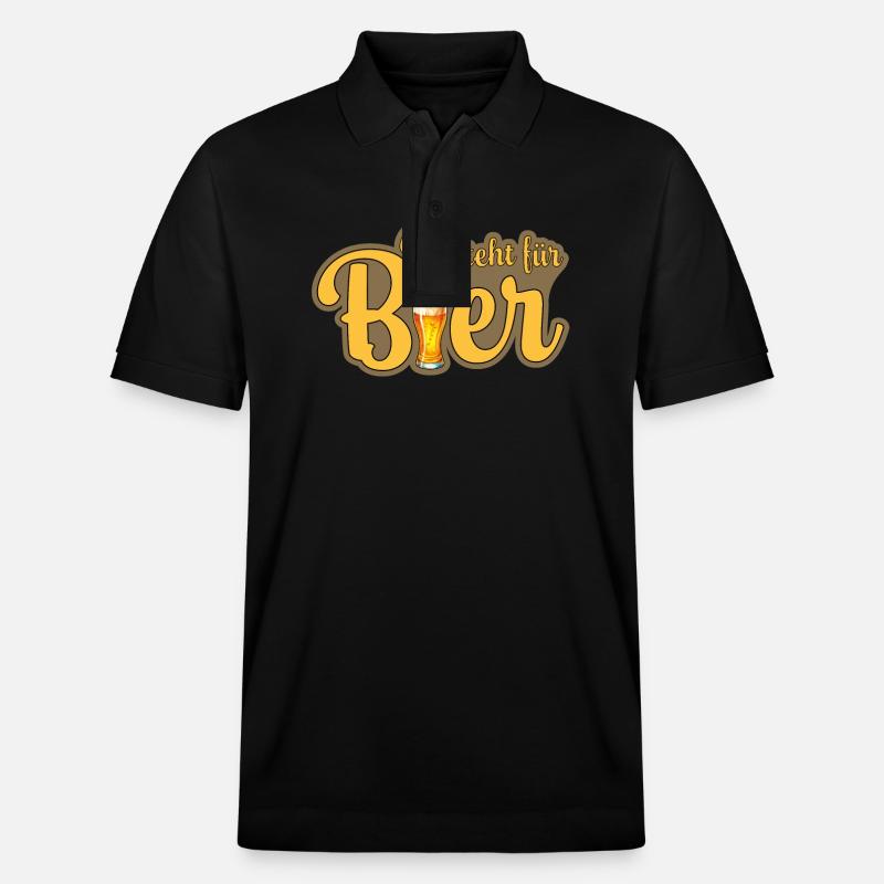 B comme bière - Polo PREPSTER bio Stanley/Stella Unisexe - noir