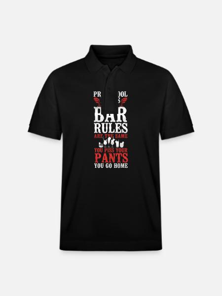Bartender Mixologist Preschool - Stanley/Stella Unisex Organic Polo Shirt PREPSTER - black