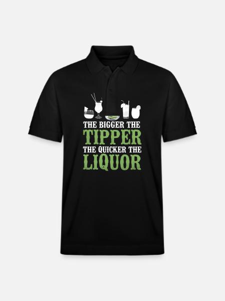 Bartender Mixologist The Bigger - Stanley/Stella Unisex Organic Polo Shirt PREPSTER - black