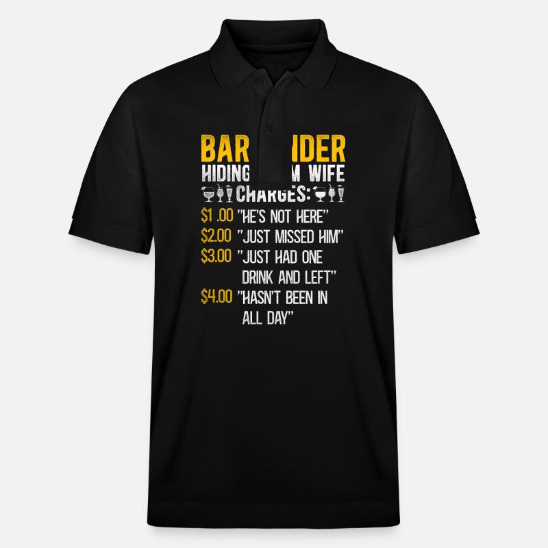 Bartender Mixologist Bartender - Stanley/Stella Unisex Bio-Poloshirt PREPSTER - Schwarz
