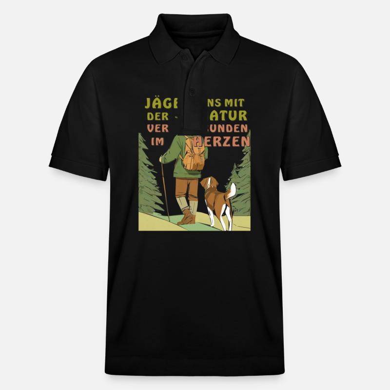 JÄGER NATUR IM HERZEN - Stanley/Stella Unisex Bio-Poloshirt PREPSTER - Schwarz