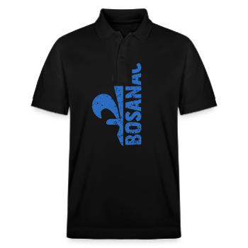 Bosnien Flagge Bosna Shirt – Perfektes Bosnische - Stanley/Stella Unisex Bio-Poloshirt PREPSTER - Schwarz - Vorne - Roxy (174cm) & Andy (188cm)