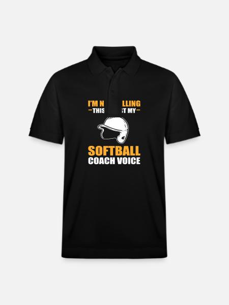 Softball Softball Players - Stanley/Stella Unisex Organic Polo Shirt PREPSTER - black