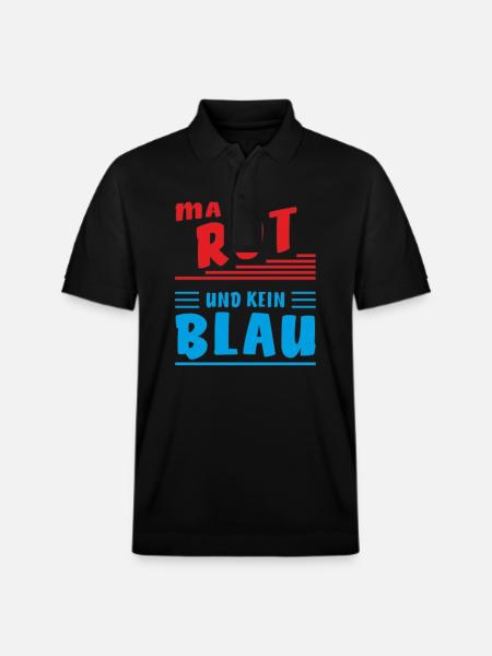 LIKES RED AND NOT BLUE - Stanley/Stella Unisex Organic Polo Shirt PREPSTER - black