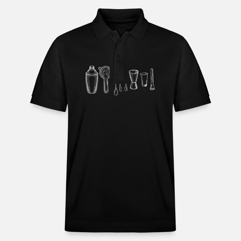 Bartender Mixologist Bartending - Stanley/Stella Unisex Bio-Poloshirt PREPSTER - Schwarz