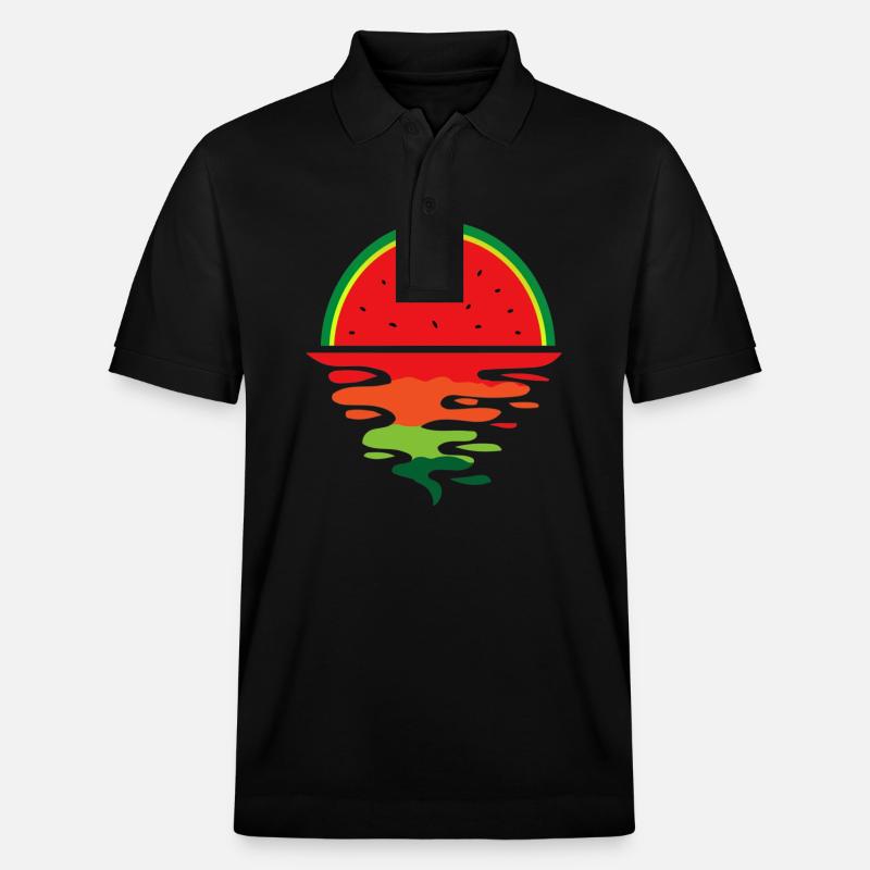 Watermelon Sunset - Stanley/Stella Unisex Bio-Poloshirt PREPSTER - Schwarz