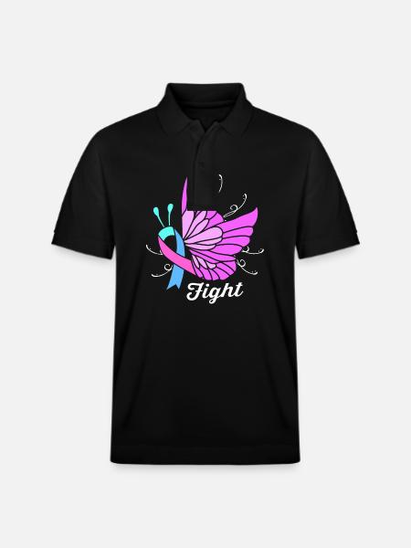 Thyroid cancer - Stanley/Stella Unisex Organic Polo Shirt PREPSTER - black