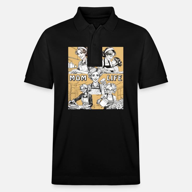 ÉPOUSE MÉNAGE MAMAN VIE - Polo PREPSTER bio Stanley/Stella Unisexe - noir