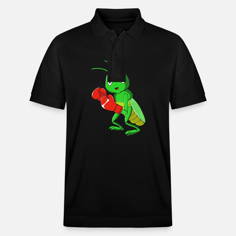 Heuschrecke - Stanley/Stella Unisex Bio-Poloshirt PREPSTER - Schwarz