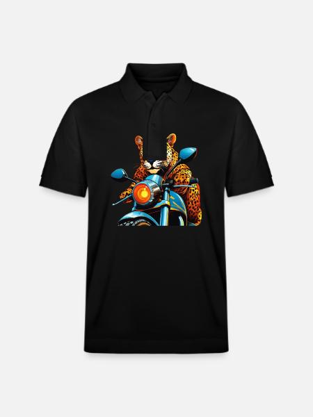 LEOPARD MOTORRAD - Stanley/Stella Unisex Bio-Poloshirt PREPSTER - Schwarz
