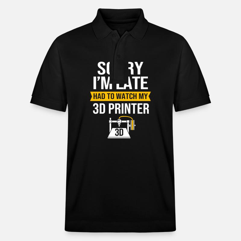 3D Druck - Stanley/Stella Unisex Bio-Poloshirt PREPSTER - Schwarz
