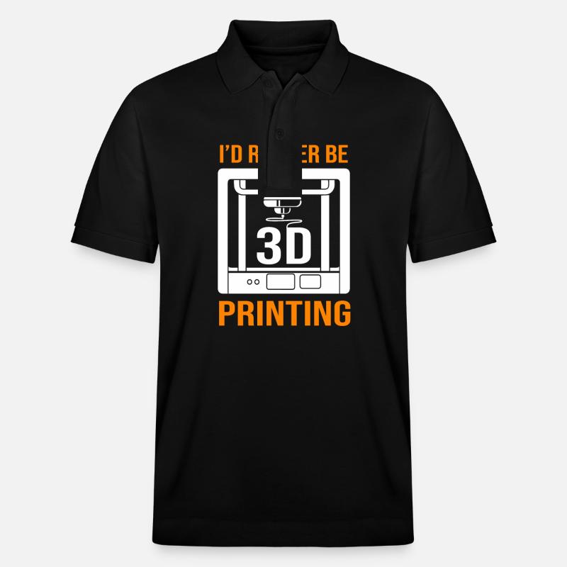 Impression 3D - Polo PREPSTER bio Stanley/Stella Unisexe - noir