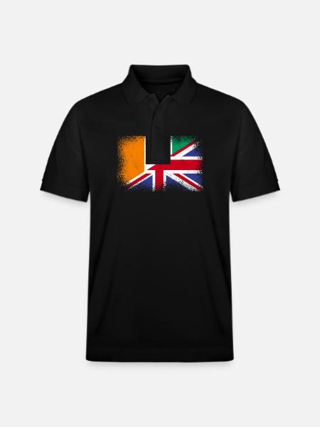 Côte d'Ivoire Great Britain - Stanley/Stella Unisex Organic Polo Shirt PREPSTER - black