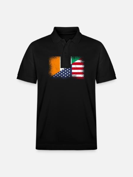 Côte d'Ivoire, United States - Stanley/Stella Unisex Organic Polo Shirt PREPSTER - black