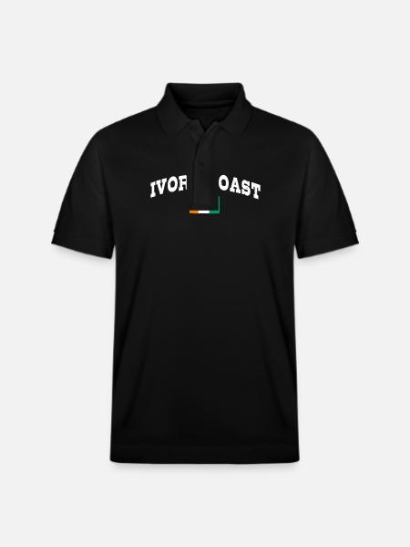 Ivory Coast - Stanley/Stella Unisex Organic Polo Shirt PREPSTER - black
