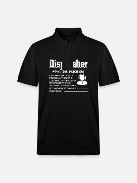Dispatcher Dispatcher Definition - Stanley/Stella Unisex Organic Polo Shirt PREPSTER - black