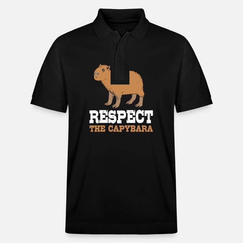 Capybara - Stanley/Stella Unisex Bio-Poloshirt PREPSTER - Schwarz