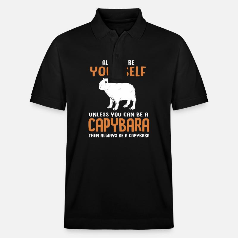 Capybara - Stanley/Stella Unisex Bio-Poloshirt PREPSTER - Schwarz
