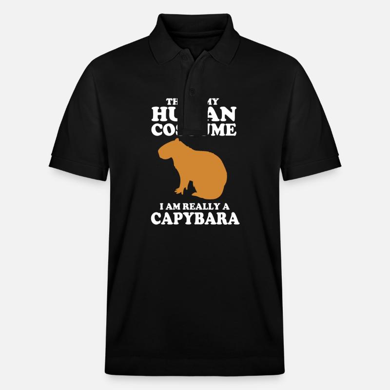 Capybara Costume - Polo PREPSTER bio Stanley/Stella Unisexe - noir