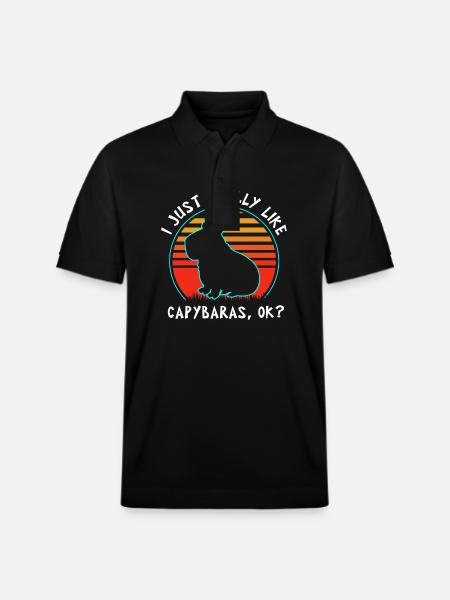 Capybara - Stanley/Stella Unisex Organic Polo Shirt PREPSTER - black