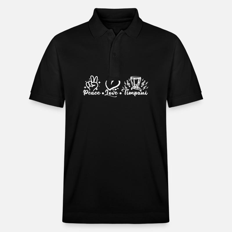 Peace love Timpani - Stanley/Stella Unisex Bio-Poloshirt PREPSTER - Schwarz