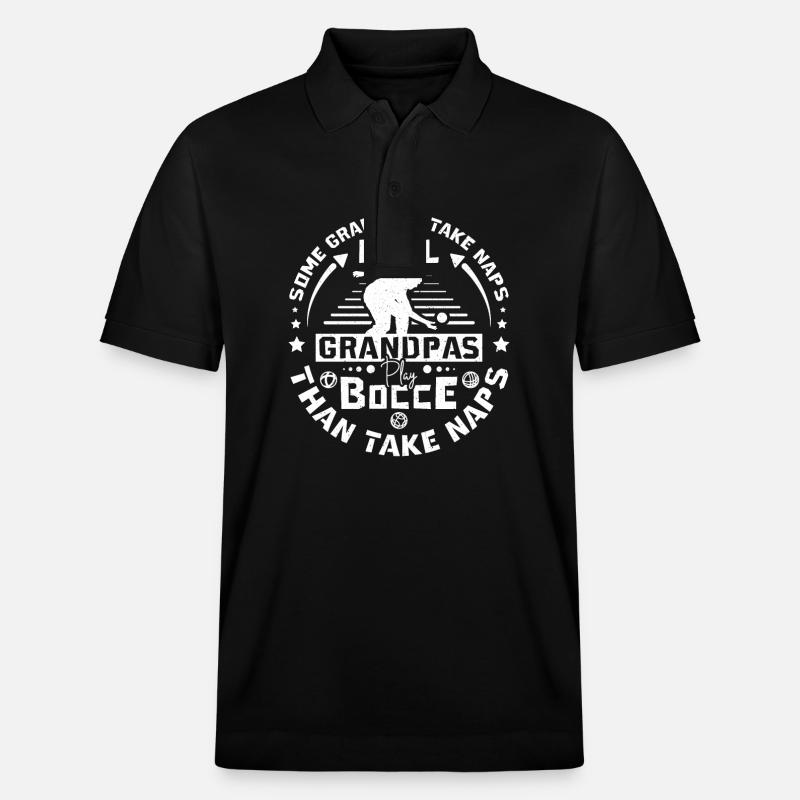 Real grandpas play Bocce ball - Stanley/Stella Unisex Bio-Poloshirt PREPSTER - Schwarz