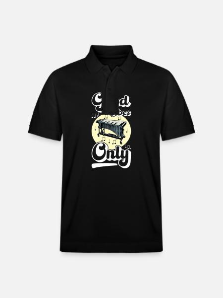Vibraphon, vibraphonist - Stanley/Stella Unisex Organic Polo Shirt PREPSTER - black