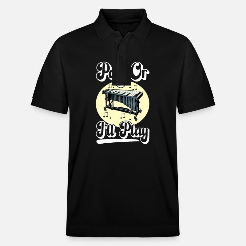 Vibraphon, vibraphonist - Stanley/Stella Unisex Organic Polo Shirt PREPSTER - black