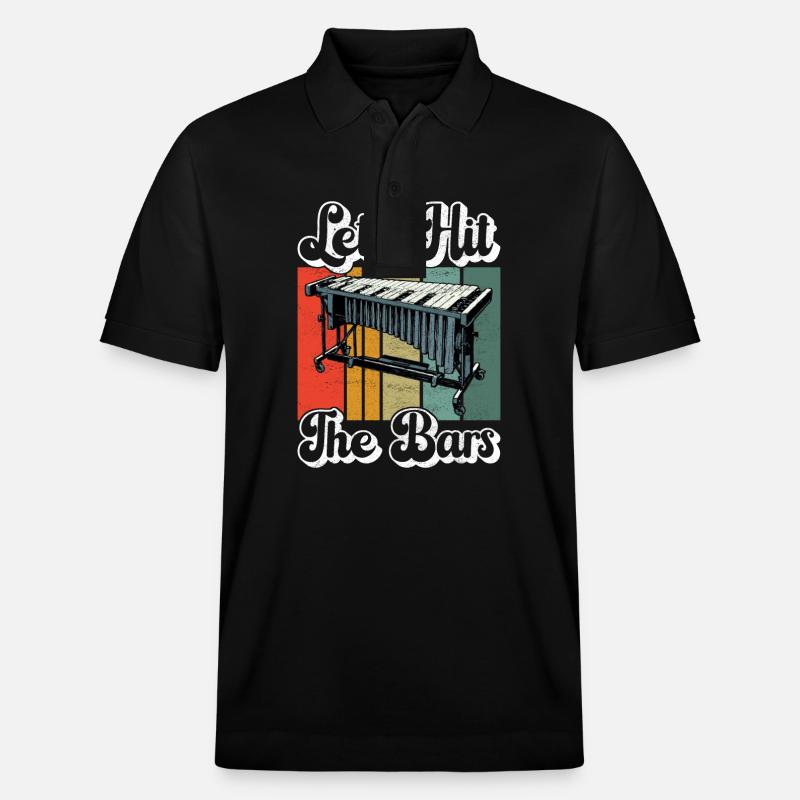 Vibraphon, vibraphonist - Stanley/Stella Unisex Organic Polo Shirt PREPSTER - black