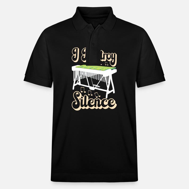 Vibraphon, vibraphonist - Stanley/Stella Unisex Organic Polo Shirt PREPSTER - black