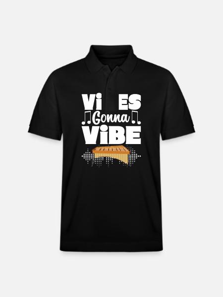 Vibraphon, vibraphonist - Stanley/Stella Unisex Organic Polo Shirt PREPSTER - black