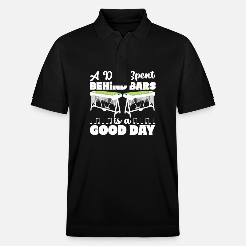 Vibraphon, vibraphonist - Stanley/Stella Unisex Organic Polo Shirt PREPSTER - black
