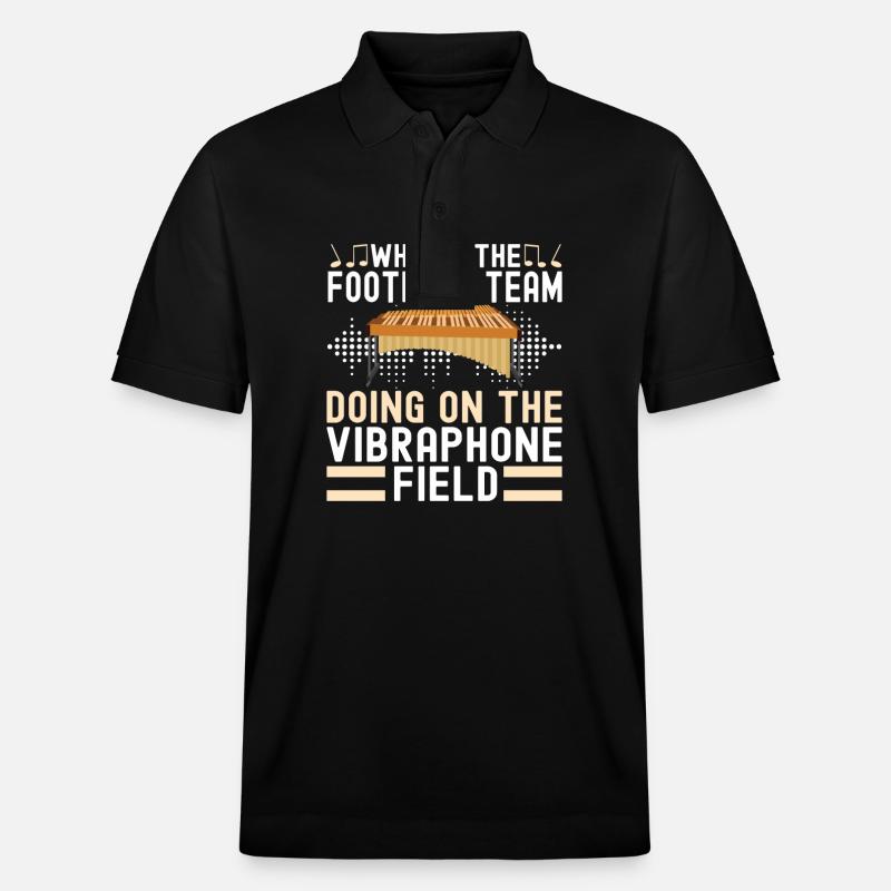 Vibraphon, vibraphonist - Stanley/Stella Unisex Organic Polo Shirt PREPSTER - black