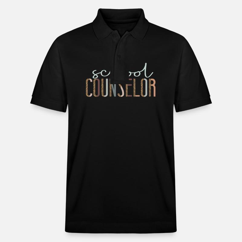 Conseiller scolaire Guépard léopard - Polo PREPSTER bio Stanley/Stella Unisexe - noir