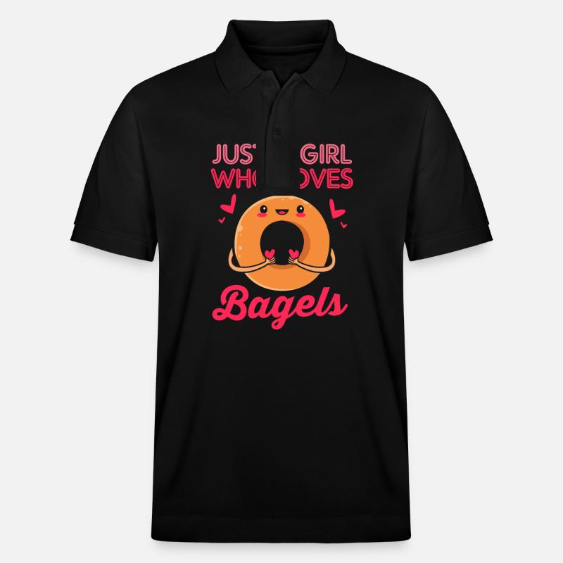Bagel Bagels - Polo PREPSTER bio Stanley/Stella Unisexe - noir