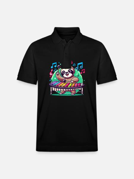Vibraphon, vibraphonist - Stanley/Stella Unisex Organic Polo Shirt PREPSTER - black
