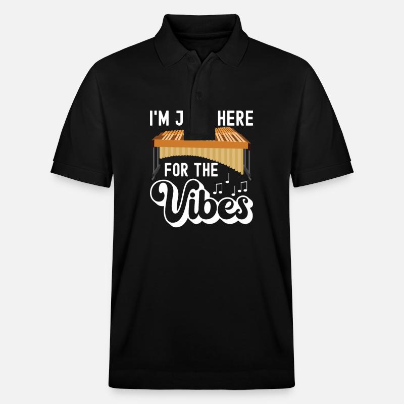 Vibraphon, vibraphonist - Stanley/Stella Unisex Organic Polo Shirt PREPSTER - black