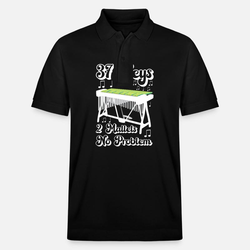 Vibraphon, vibraphonist - Stanley/Stella Unisex Organic Polo Shirt PREPSTER - black