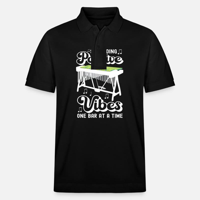 Vibraphon, vibraphonist - Stanley/Stella Unisex Organic Polo Shirt PREPSTER - black