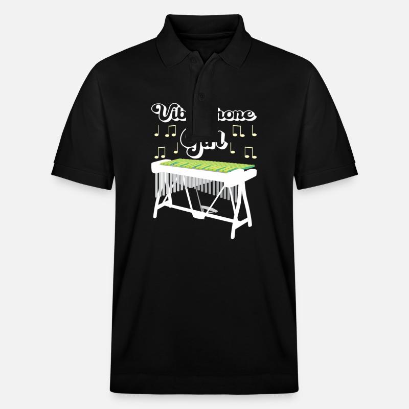 Vibraphon, vibraphonist - Stanley/Stella Unisex Organic Polo Shirt PREPSTER - black
