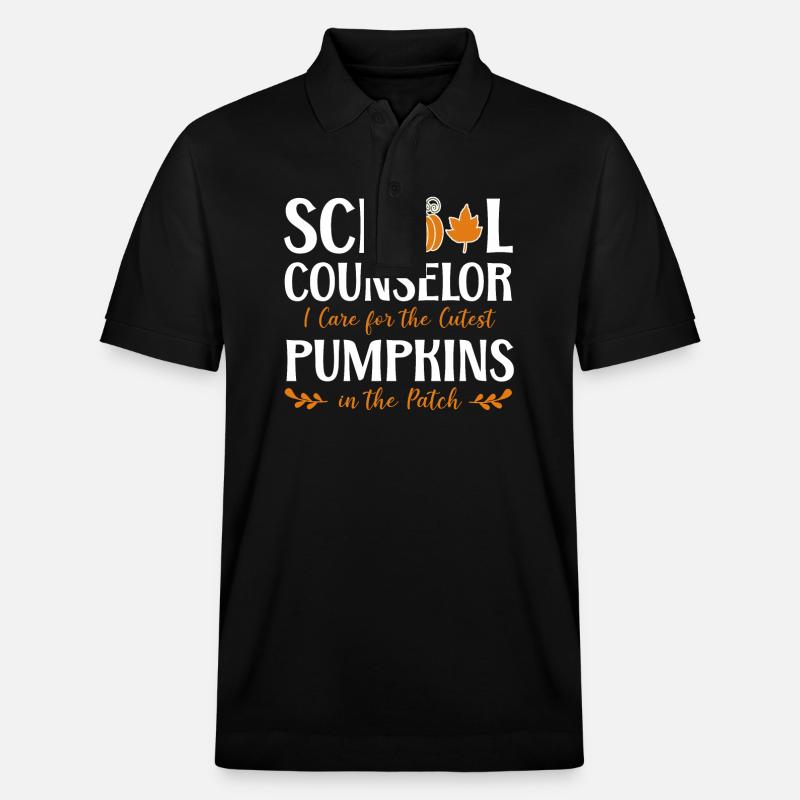 School Counselor Pumpkin Fall - Stanley/Stella Unisex Bio-Poloshirt PREPSTER - Schwarz