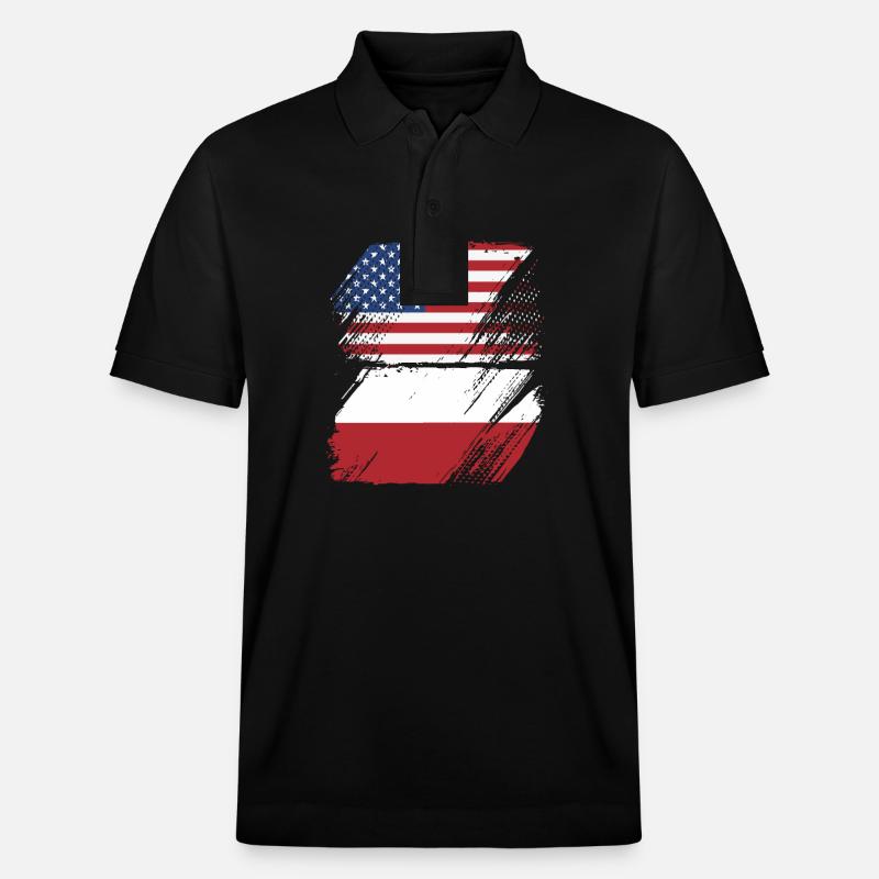 Polen Polnisch - Stanley/Stella Unisex Bio-Poloshirt PREPSTER - Schwarz