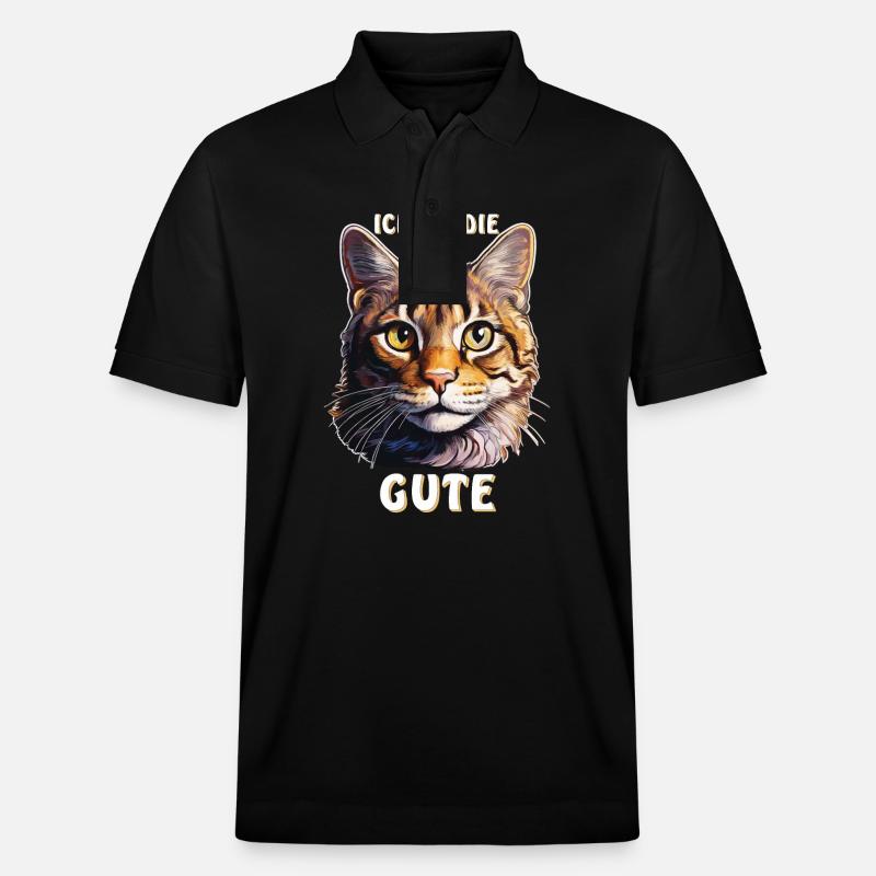 KATZE ICH BIN DIE GUTE - Stanley/Stella Unisex Bio-Poloshirt PREPSTER - Schwarz
