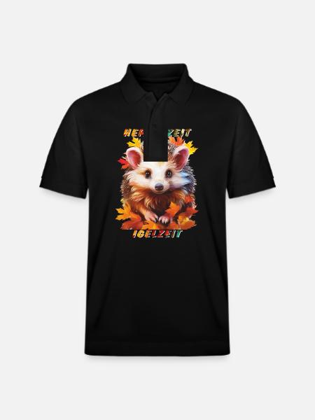 IGEL HERBSTZEIT IGELZEIT - Stanley/Stella Unisex Bio-Poloshirt PREPSTER - Schwarz