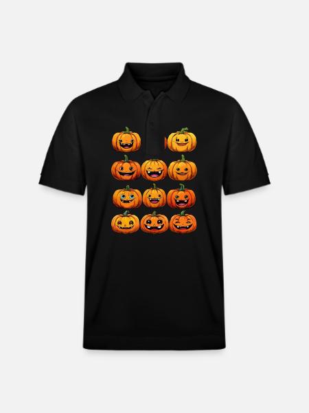 PUMPKIN - Stanley/Stella Unisex Organic Polo Shirt PREPSTER - black