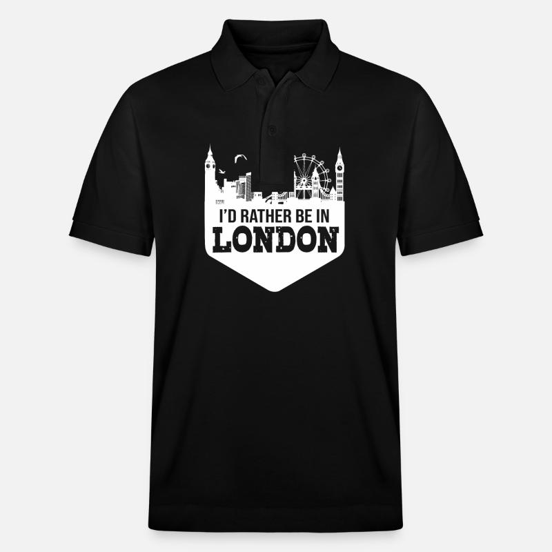 England Englisch - Stanley/Stella Unisex Bio-Poloshirt PREPSTER - Schwarz