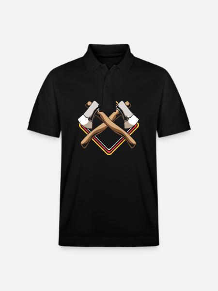 Axe Throw - Stanley/Stella Unisex Organic Polo Shirt PREPSTER - black